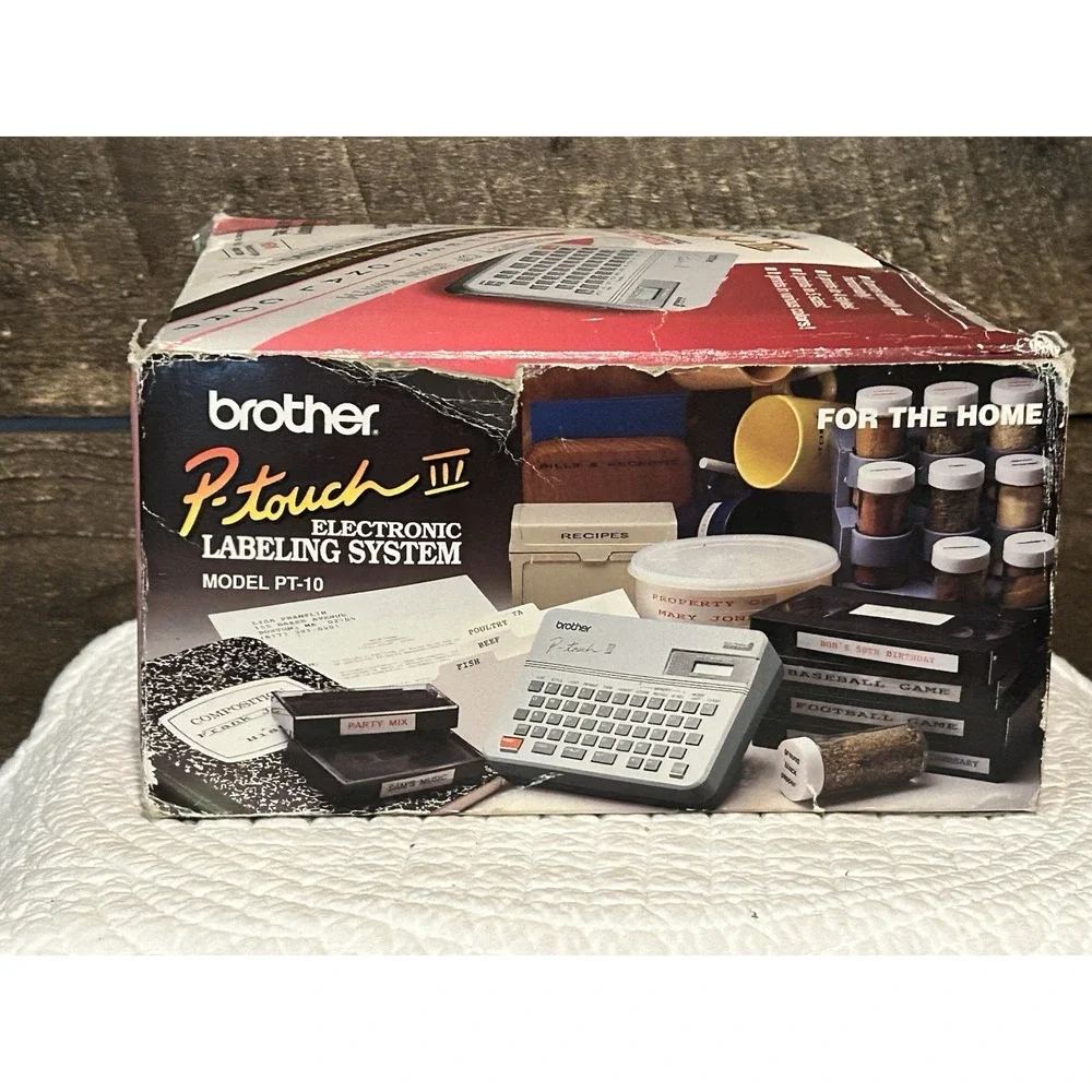 Brother‎ P-Touch III PT-10 Electronic Label Maker System Tested In Box No Cable